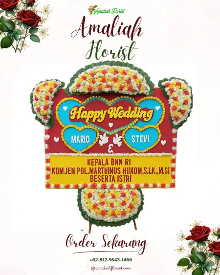 Papan Bunga Pernikahan Gedaren